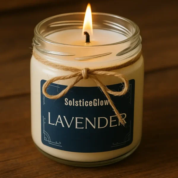 Lavender Scented Candle Jar