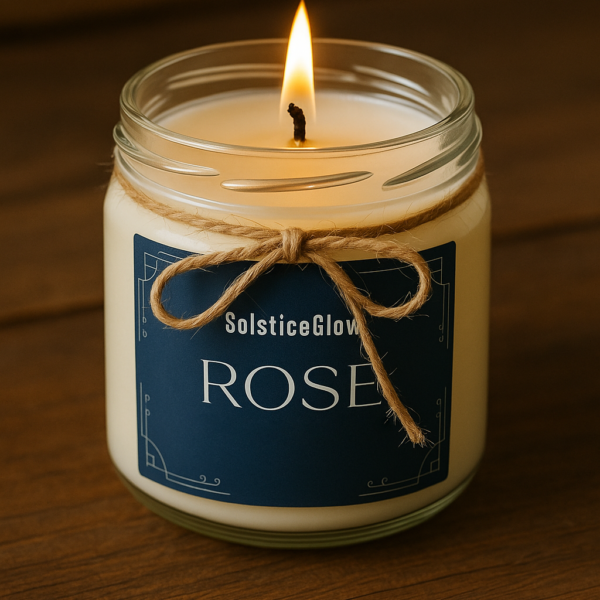Rose Scented Candle Jar